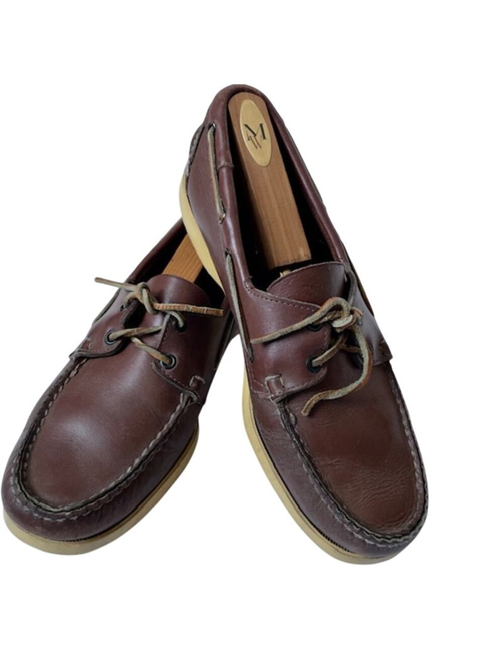 Sebago Docksides Brown Leather Boat Shoes Men’s 10M Classic Casual Nautical